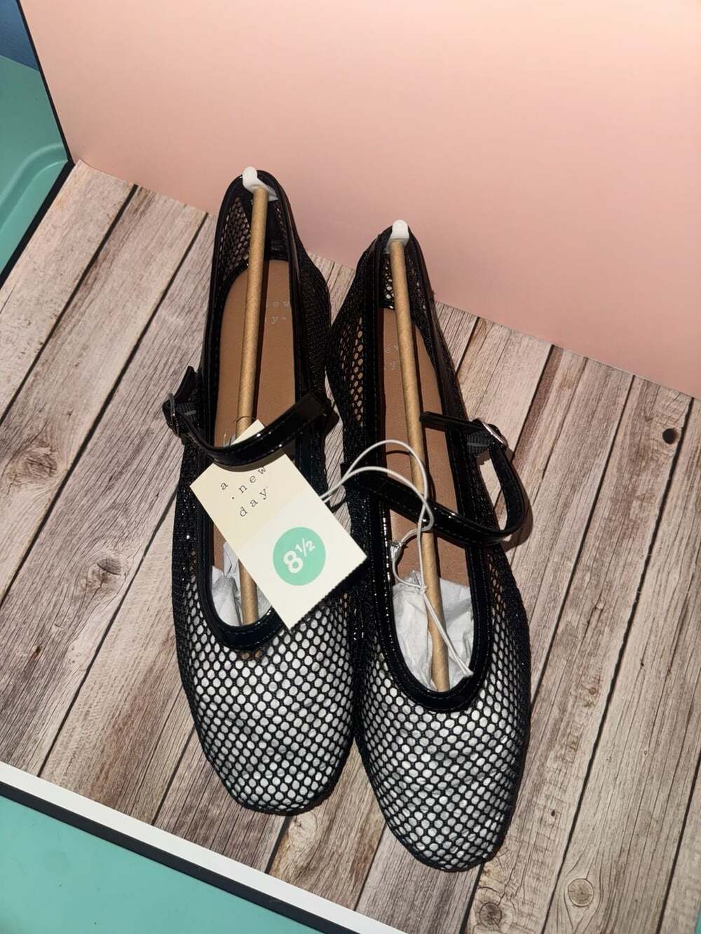 A New Day Women's Issa Mesh Mary Jane Ballet Flats Black Size 8.5 - Picture 4 of 4